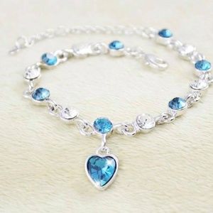 Blue Ocean Heart Bracelet